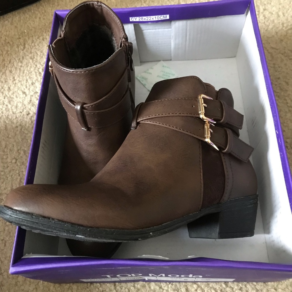 Top moda brown booties | 5